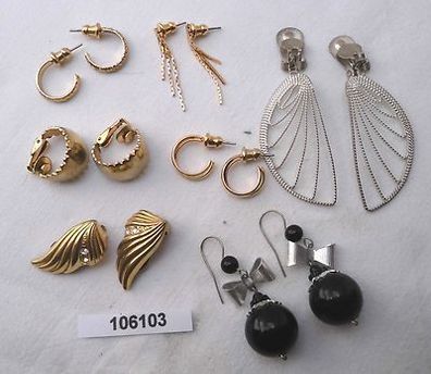 7 Paar dekorative Ohrringe bzw Ohrstecker Modeschmuck