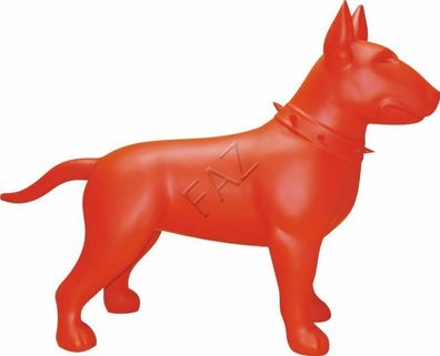Hund Figur Statue Skulptur Figuren Skulpturen Deko Pitbull Terrier Abstrakt Neu