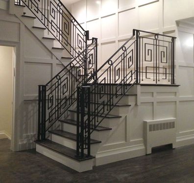 Treppen Balkon Geländer Zaun Designer Modern Metall Handarbeit MAßFERTIGUNG