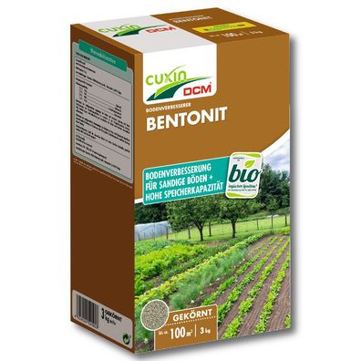 Cuxin Bentonit Urgesteinsmehl 3 kg Bodenverbesserer Kompostbeschleuniger Garten