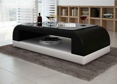 Sofatisch Glas Design Kaffee Tisch Wonzimmer Leder Couch Beistell Sofa Tische
