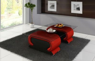 Modell Vigo Glastisch Tische Couch Sofa NEU Designer Ledertisch Couchtisch Tisch