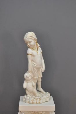 Abstrakte Kinder Figur mit Bär Figuren Skulpturen Büste Dekoration 54cm Skulptur