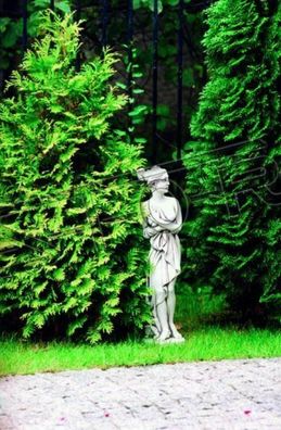 Garten Dekoration Frau 60cm Terrasse Stein Figuren Figur Deko Statue Skulptur