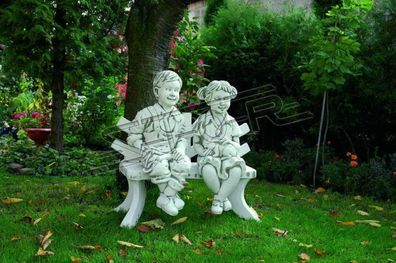 Junge Bub Sitzende Figur Statue Figuren Skulptur Statuen Garten Dekoration 432