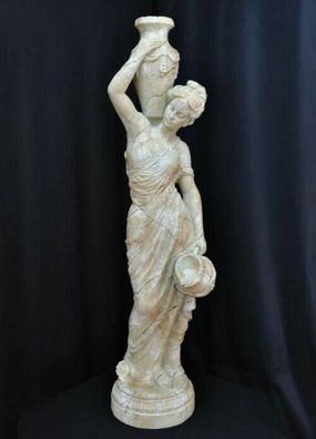 Frau Skulptur Krug Vase Figur Gartenfigur Skulpturen Figuren Wasserträgerin 345