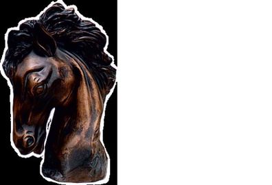 Design Pferd mit Mähne Figur Statue Skulptur Figuren Skulpturen Deko Neu 3802