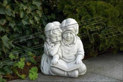 Junge & Mädchen Lesen Garten Dekoration Kinder Figur Figuren Statue Skulptur Neu