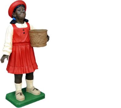 Design Schwarzes Kind Mädchen Figur Statue Skulptur Figuren Skulpturen Deko 7061