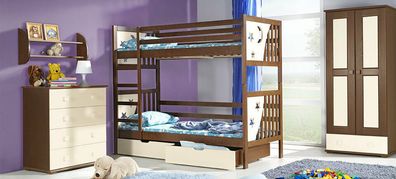 Doppelbett Kinderbett Jugendbett + Bettkasten BETT KIEFER 2 x BETTEN Hochbett