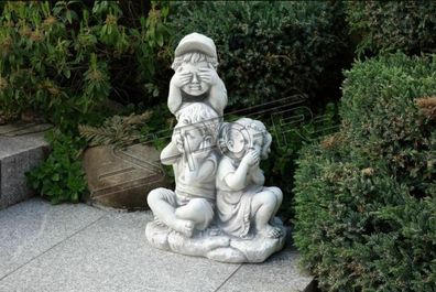 Figur Skulptur Spielende Kinder Garten Skulpturen Figuren Statuen Statue 101045