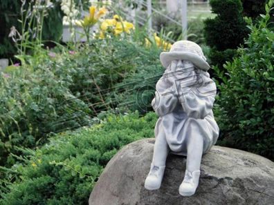 Junge Sitzende Figur Statue Figuren Skulptur Statuen Garten Dekoration S101082