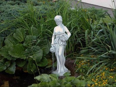 Gartenfigur "Frau Fontaine" 78cm Teichfigur Menschen Steinguss Gartendeko 101054