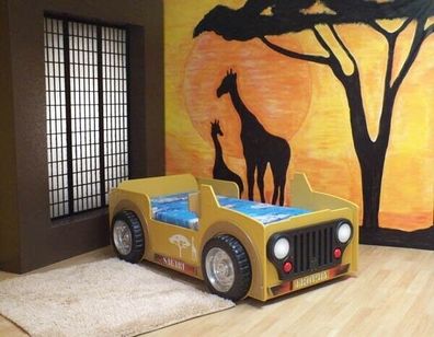 Kinderbett Jeep Fahrzeug Africa Schlafzimmer Jugendbett AUTO BETT BETTEN SAFARI
