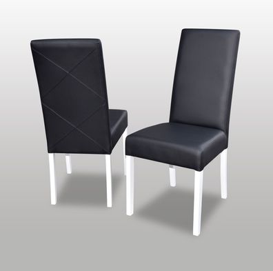Luxus Design Polster Stuhl Stühle Sitz Lehn Büro Esszimmer Massiv Holz K2 Neu