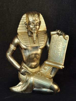 Ägyptische Figur Statue Skulptur Figuren Skulpturen Dekoration hieroglyphen Deko
