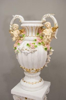 Design Blumen Topf Dekoration XXL Vase Vasen Handarbeit Deko Kelch Pokal 70cm