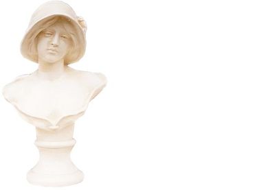 Design Mädchen mit Hut Büste Figur Statue Skulptur Skulpturen Dekoration 2039