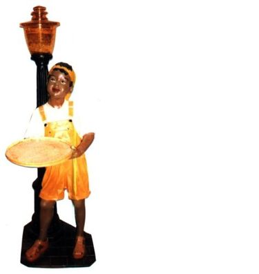 Design Junge mit Lampe Figur Statue Skulptur Figuren Skulpturen Deko 7045 Neu
