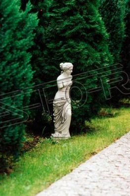Garten Dekoration Frau 58cm Terrasse Stein Figuren Figur Deko Statue Skulptur