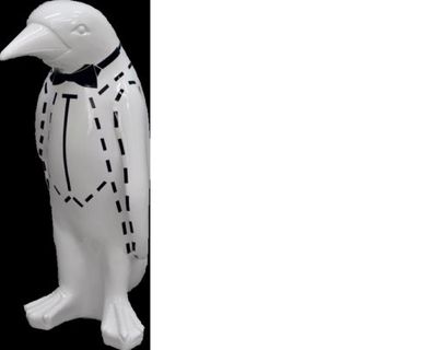 XXL Design 67cm Pinguin Luxus Figur Skulptur Handarbeit Tier Skulpturen Figuren