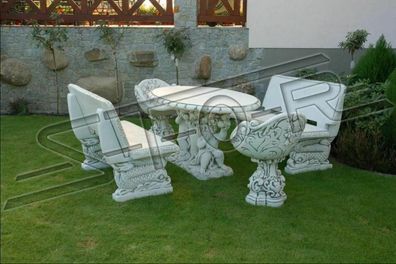 Bank Garten Design Antik Stil Stein Terrasen Möbel Bänke Außen Römische Neu 352