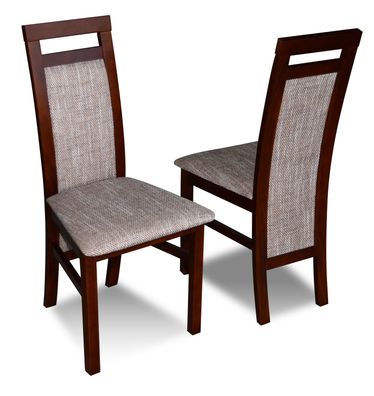Luxus Design Polster Stuhl Stühle Sitz Lehn Massivholz Esszimmer Holz K75 NEU