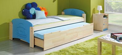 Bett mit Bettkasten Doppelbett 2 x Betten Kinderbett Jugendbett Stauraumbett NEU