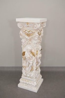 Design Säule mit Amorette 100 cm Figuren Säulen Sockel Blumen Ständer Statue Neu