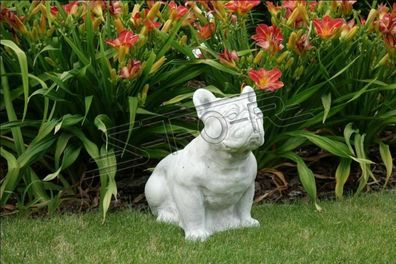 Garten Dekoration Hund Terrasse Stein Figuren Figur Deko Statue Skulptur S103081