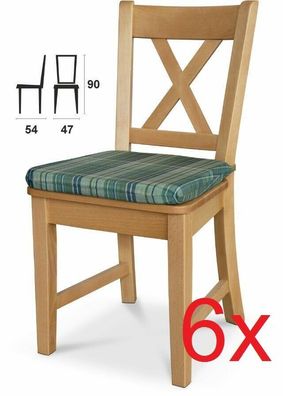 6x Stuhl Massiv Holz Stühle Echtholz Massivholz Landhaus Montiert 1A Qualität