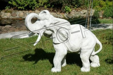 Garten Dekoration Elefant Terrasse Stein Figuren Figur Deko Statue Skulptur Neu