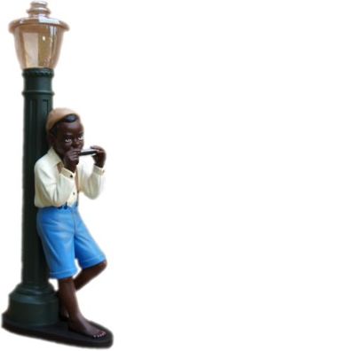 Design Junge mit Mundharmonika Figur Statue Skulptur Figuren Skulpturen 7078 Neu