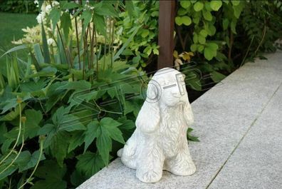 Garten Dekoration Hund Terrasse Stein Figuren Figur Deko Statue Skulptur S103084
