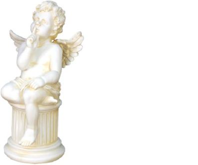 Engel Skulptur Skulpturen Figur Figuren Amor auf der Säule Dekoration Deko 0608