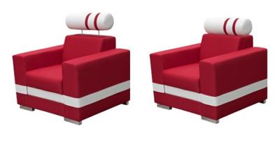 Esszimmer Stuhl 1 Sitzer Sessel Holz Luxus Klasse Möbel Design Sofa Relax Textil