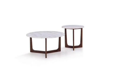 Marmor Design Beistell Tische Couch Tisch Sofa Wohn Zimmer 2x SET Wohn Zimmer