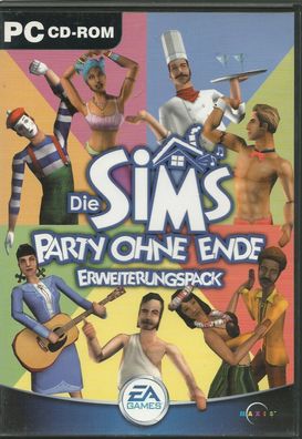 Die Sims: Party ohne Ende (PC, 2001, DVD-Box) komplett mit Anleitung