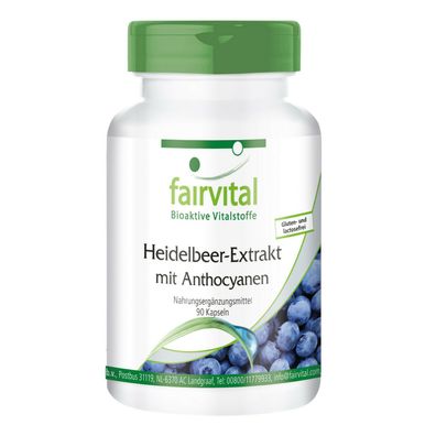 Heidelbeer-Extrakt mit Anthocyanen 90 Kapseln - fairvital