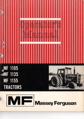 Originale Betriebsanleitung Massey Ferguson MF1105 MF1135 MF1155 Tractors