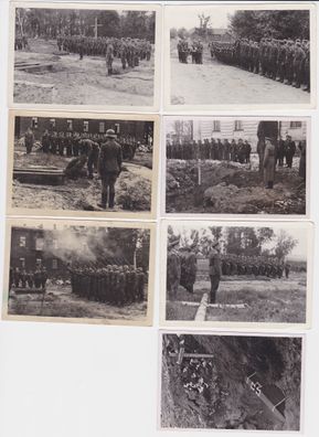 82462/7 Fotos Militärbegräbnis im 2. Weltkrieg