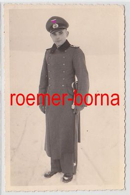 75104 Foto Ak Oberfeldwebel Offiziersanwärter mit Degen im 2. Weltkrieg