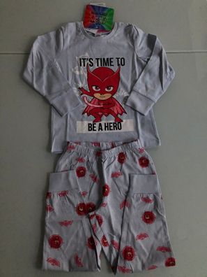 Jungen Pyjama PJ Masks Pjmasks 2-teilig Zweiteilige Schlafanzug Bio-Baumwolle