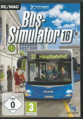 Bus-Simulator 16 (PC-Mac, 2016, DVD-Box) ohne Anleitung, Mit Steam Key Code