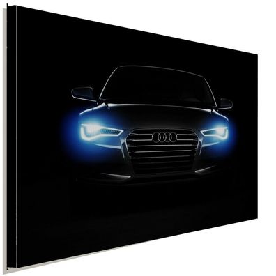 Audi Front Scheinwerfer Leinwandbild AK ART Kunstdruck Wandbild Wanddeko TOP XXL