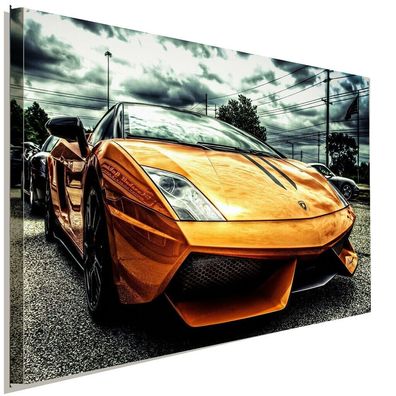 Lamborghini Orange Leinwandbild AK ART Kunstdruck Mehrfarbig Wandbild Wanddeko