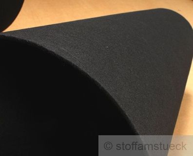 Stoff Polyester Filz schwarz stabil 4 mm dick Bastelfilz 100 cm breit waschbar