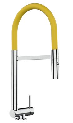 Unterfenster Vorfenster Küchenarmatur klappbar auf 4,5 cm mit 2Strahl Brause - Gelb