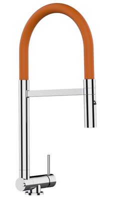 Unterfenster Vorfenster Küchenarmatur klappbar auf 4,5 cm mit 2Strahl Brause - Orange