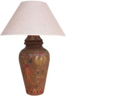 Design Leuchten Lampe Ägyptische Vase Lampenschirm Dekolampe Beleuchtung 6811